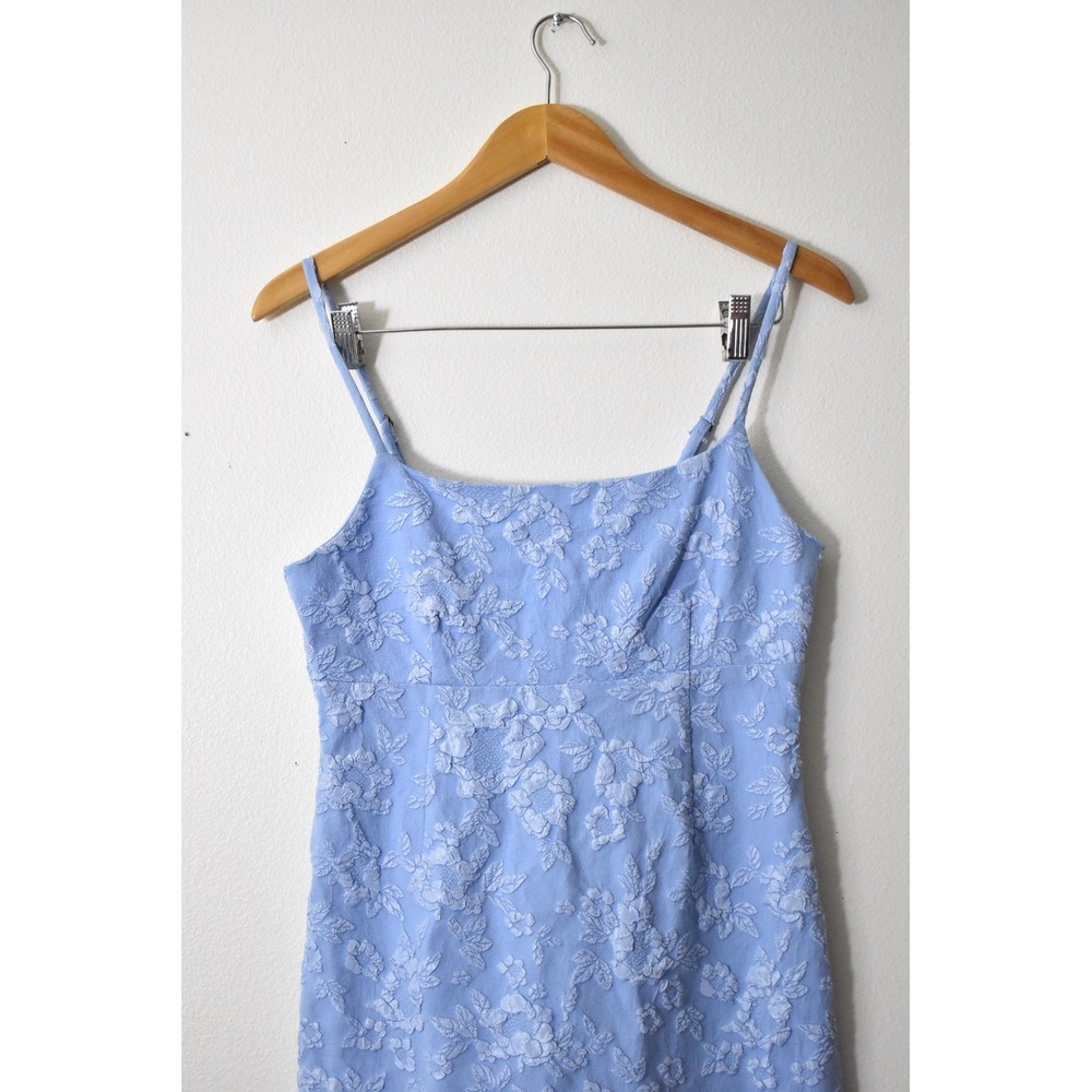 Live To Be Spoiled Mini Dress Women Large Blue NEW Floral Lace Adjustable Straps - Picture 2 of 7